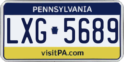PA license plate LXG5689
