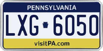 PA license plate LXG6050