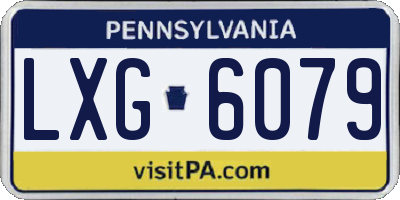 PA license plate LXG6079