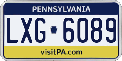 PA license plate LXG6089