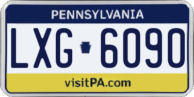 PA license plate LXG6090