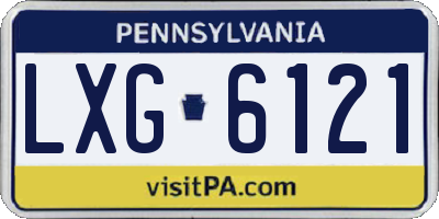PA license plate LXG6121