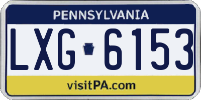 PA license plate LXG6153