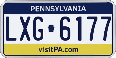 PA license plate LXG6177