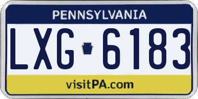 PA license plate LXG6183