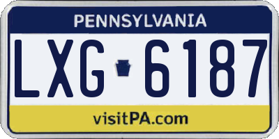 PA license plate LXG6187