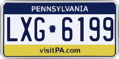 PA license plate LXG6199
