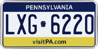 PA license plate LXG6220