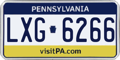 PA license plate LXG6266