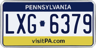 PA license plate LXG6379