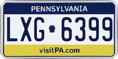 PA license plate LXG6399