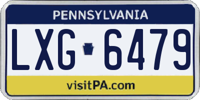 PA license plate LXG6479