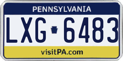 PA license plate LXG6483