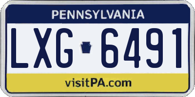 PA license plate LXG6491