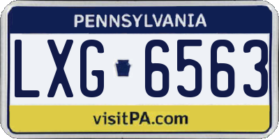 PA license plate LXG6563
