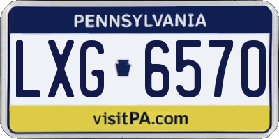 PA license plate LXG6570