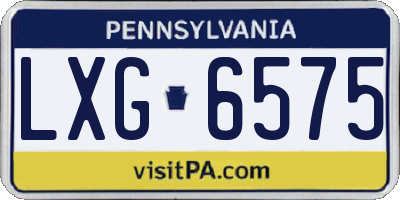 PA license plate LXG6575