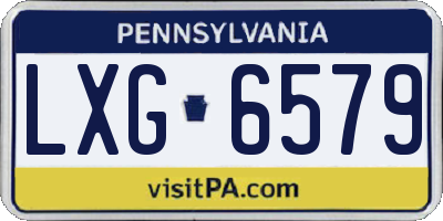 PA license plate LXG6579