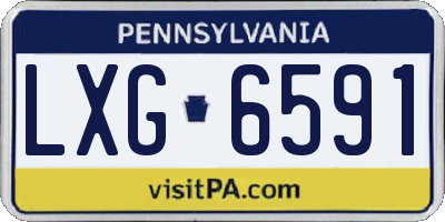 PA license plate LXG6591