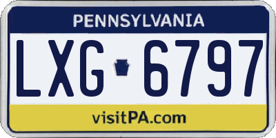 PA license plate LXG6797
