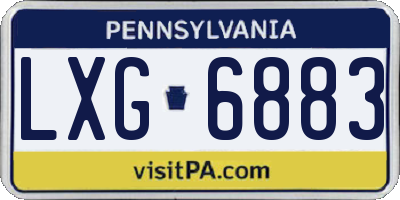 PA license plate LXG6883