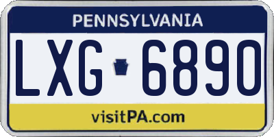 PA license plate LXG6890