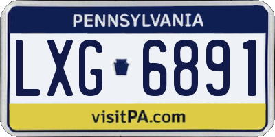 PA license plate LXG6891