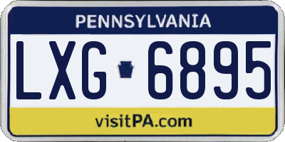 PA license plate LXG6895