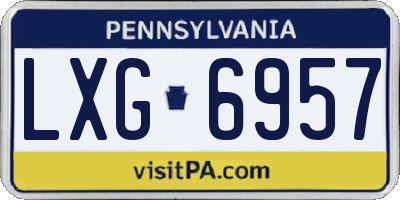 PA license plate LXG6957