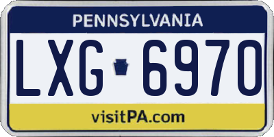 PA license plate LXG6970