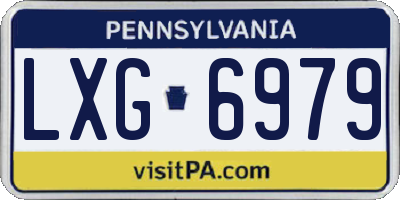 PA license plate LXG6979