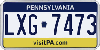 PA license plate LXG7473