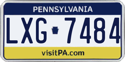 PA license plate LXG7484