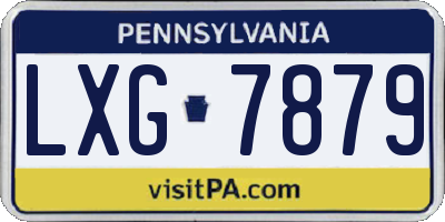 PA license plate LXG7879