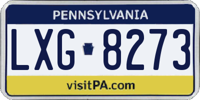 PA license plate LXG8273