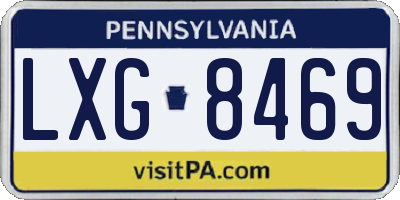 PA license plate LXG8469