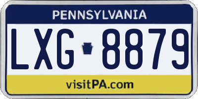 PA license plate LXG8879