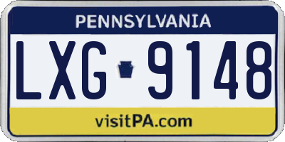 PA license plate LXG9148
