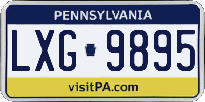PA license plate LXG9895