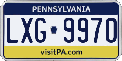 PA license plate LXG9970