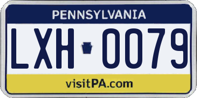 PA license plate LXH0079