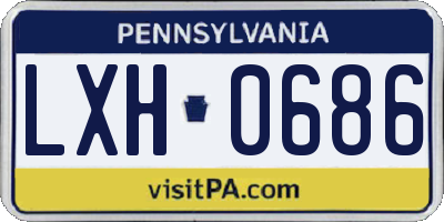 PA license plate LXH0686