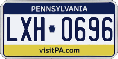 PA license plate LXH0696
