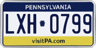 PA license plate LXH0799