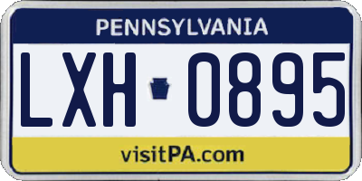 PA license plate LXH0895