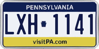 PA license plate LXH1141