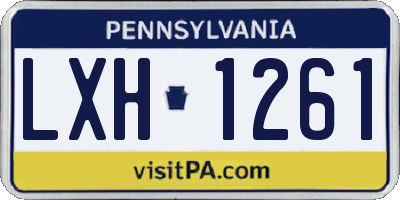 PA license plate LXH1261