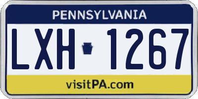 PA license plate LXH1267