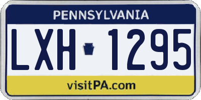 PA license plate LXH1295