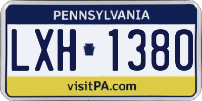 PA license plate LXH1380